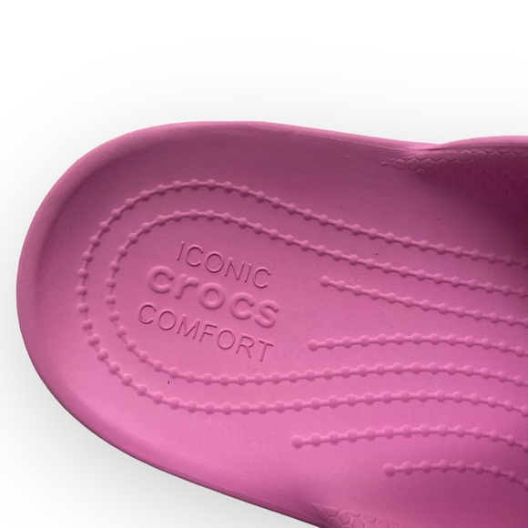 Crocs Iconic Comfort Pink Flip Flop Women’s 10 Men’s 8 - Picture 7 of 9
